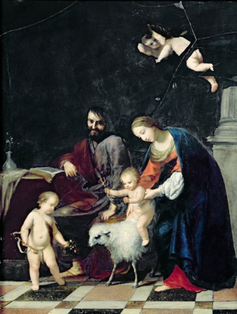 Detail of The Holy Family by Jacques Stella