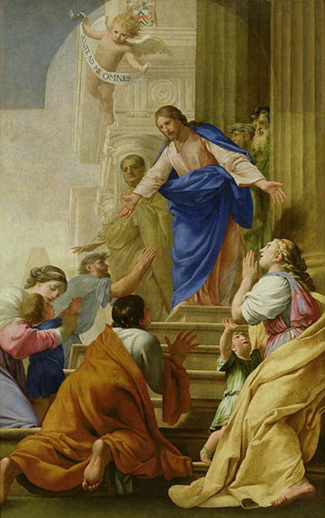 Detail of Venite as me Omnes by Eustache Le Sueur
