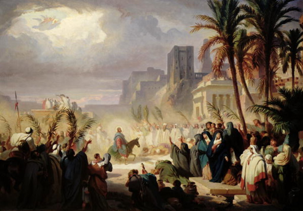 Detail of The Entry of Christ into Jerusalem by Louis Felix Leullier