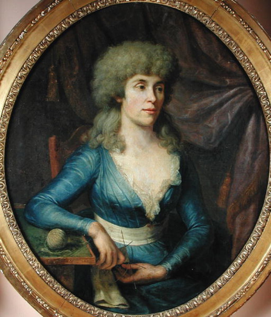 Detail of Portrait of Madame Lepage by Dominique Doncre