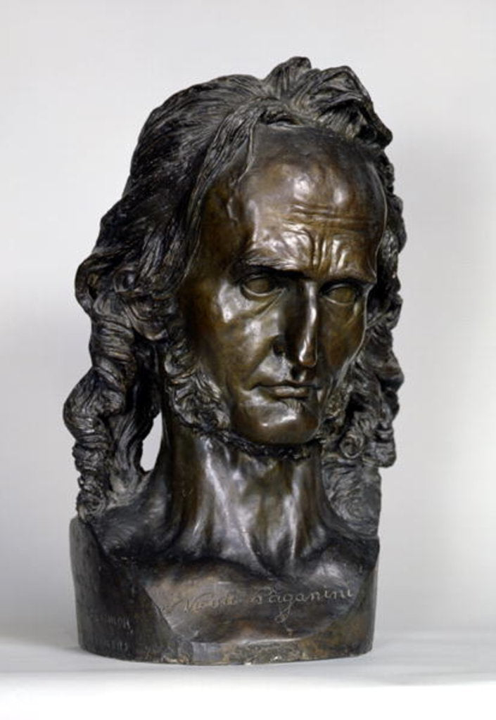 Detail of Bust of Nicolo Paganini 1830 by Pierre Jean David d'Angers