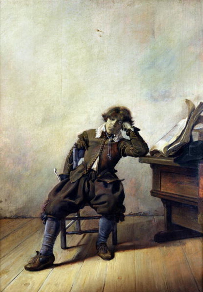 Detail of A Young Student in his Study or, The Smoker by Pieter Codde