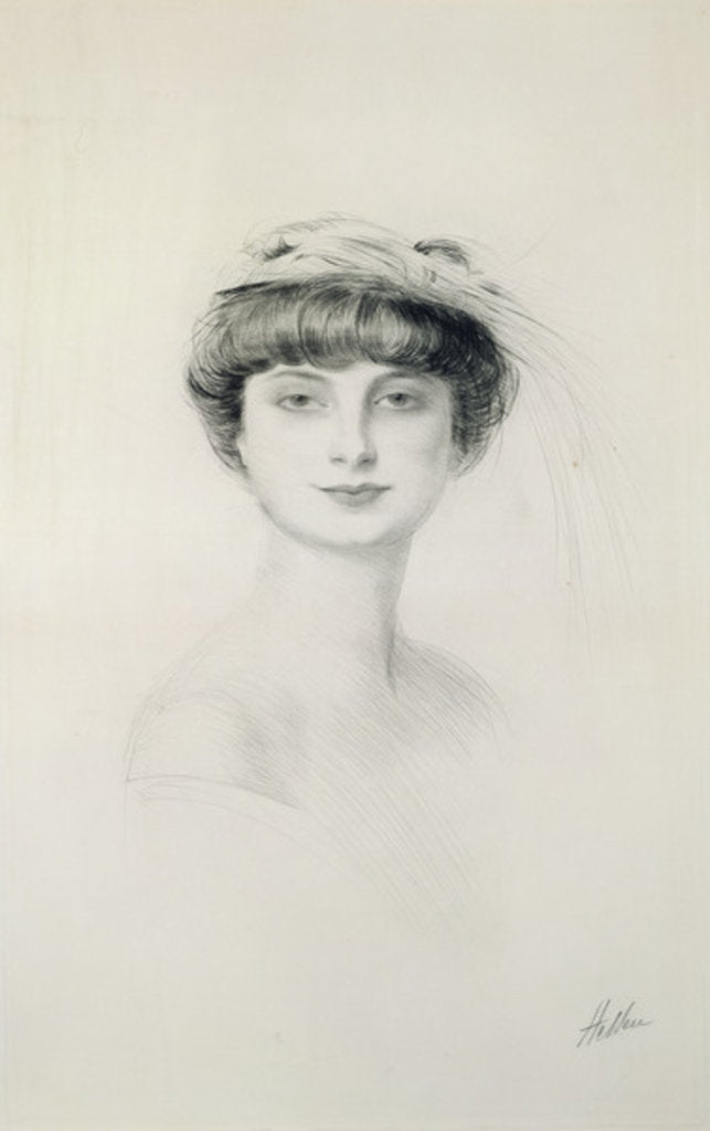 Detail of Portrait of Anna de Noailles by Paul Cesar Helleu