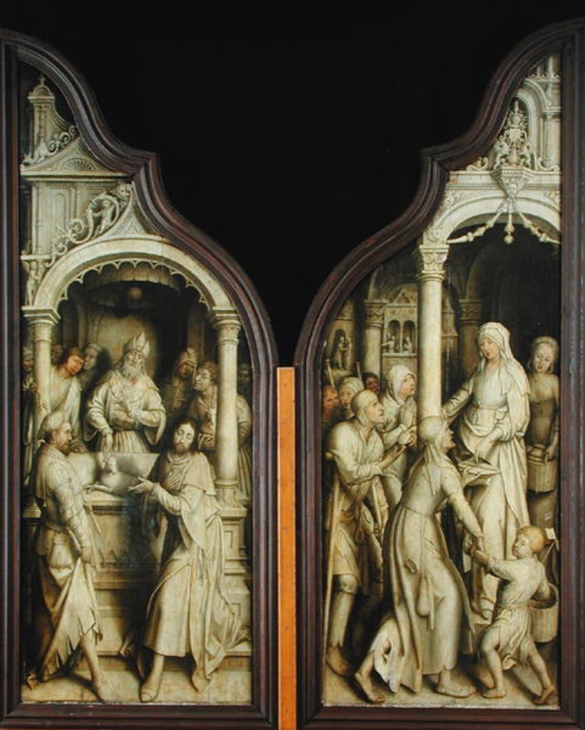 Detail of St. Joachim and St. Anne by Jean the Elder Bellegambe