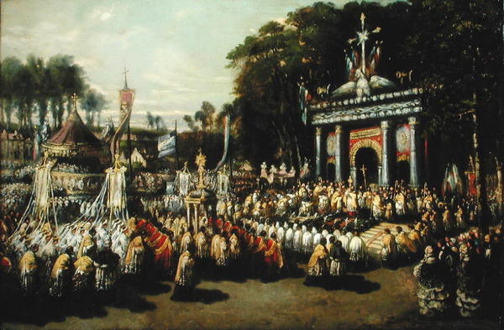 Detail of Procession of the Holy Sacrament, 1855 by Antoine Detrez