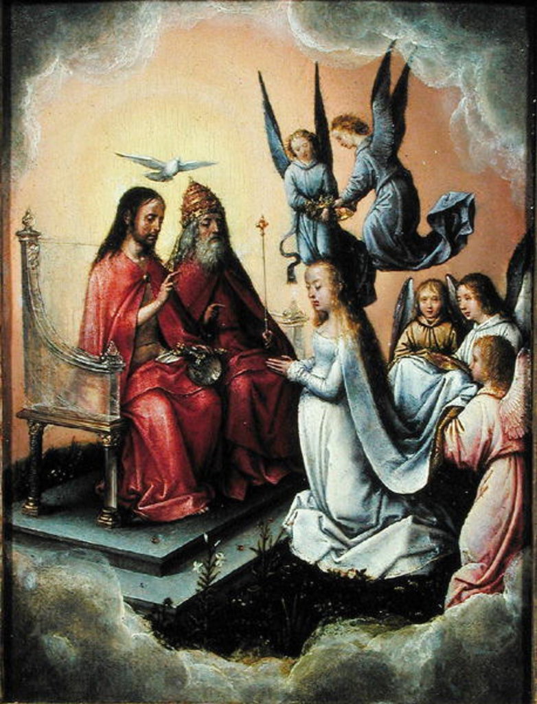 Detail of Coronation of the Virgin by Michiel Sittow