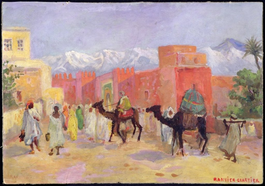 Detail of A Village in the Atlas Mountains by Lucie Ranvier-Chartier