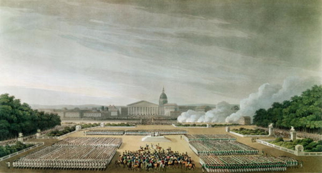 Detail of Ceremony of the Te Deum by the Allied Armies in Louis XV Square, Paris, on 10th April 1814 by English School