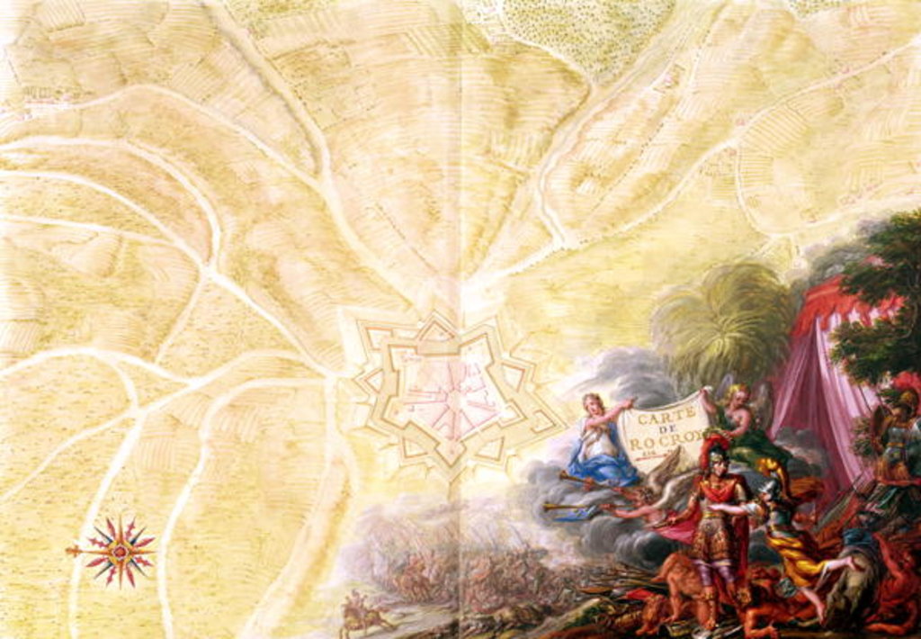 Detail of Ms 988 Tome 3 fol.14 Map of Rocroi by Sebastien Le Prestre de Vauban