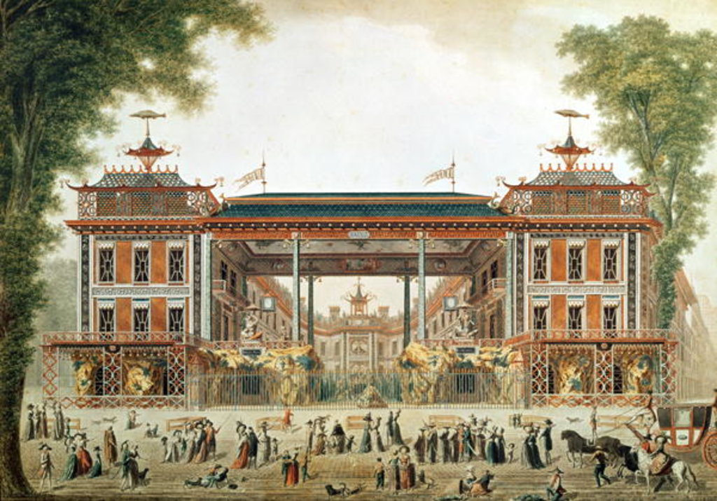 Detail of The Chinese Baths in Paris, established by Lenoir by French School