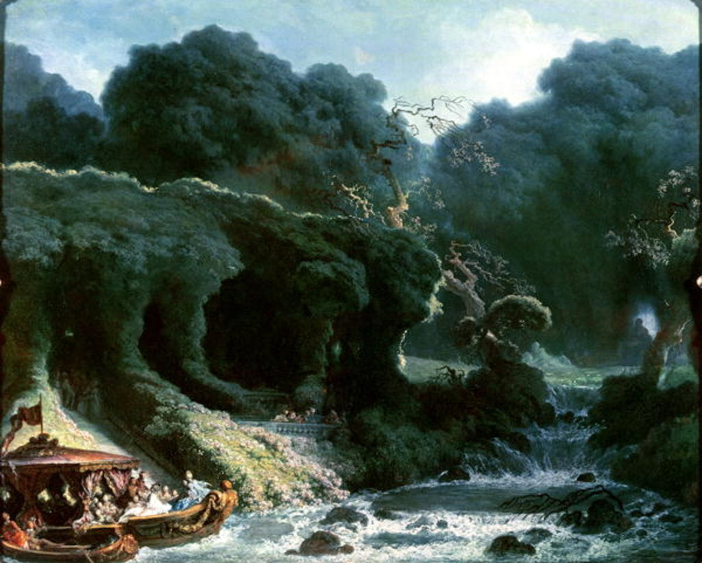 Detail of The Fete at Rambouillet or, The Island of Love, c.1770 by Jean-Honore Fragonard