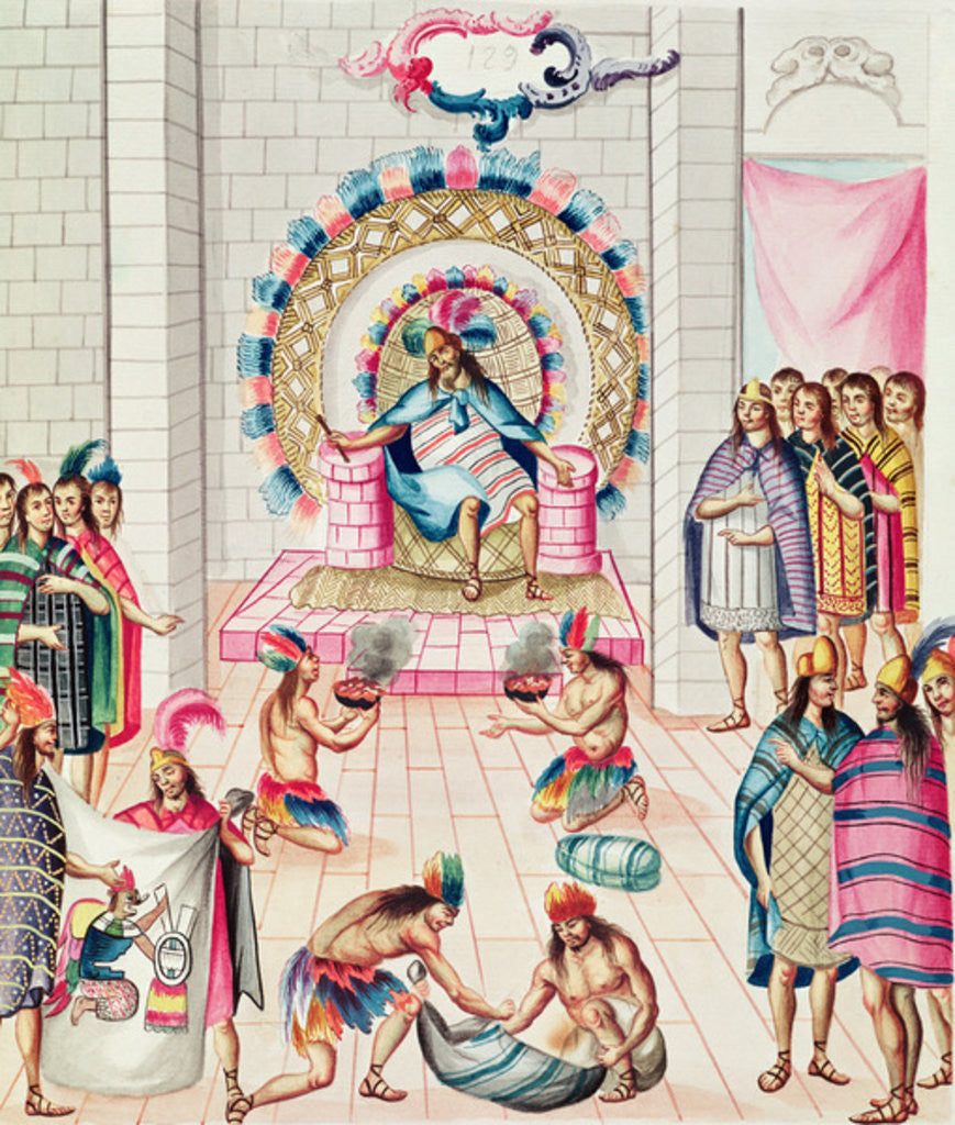 Detail of Tome 3 fol.129, Offerings to the King by Diego Garcia Panes y Avellan