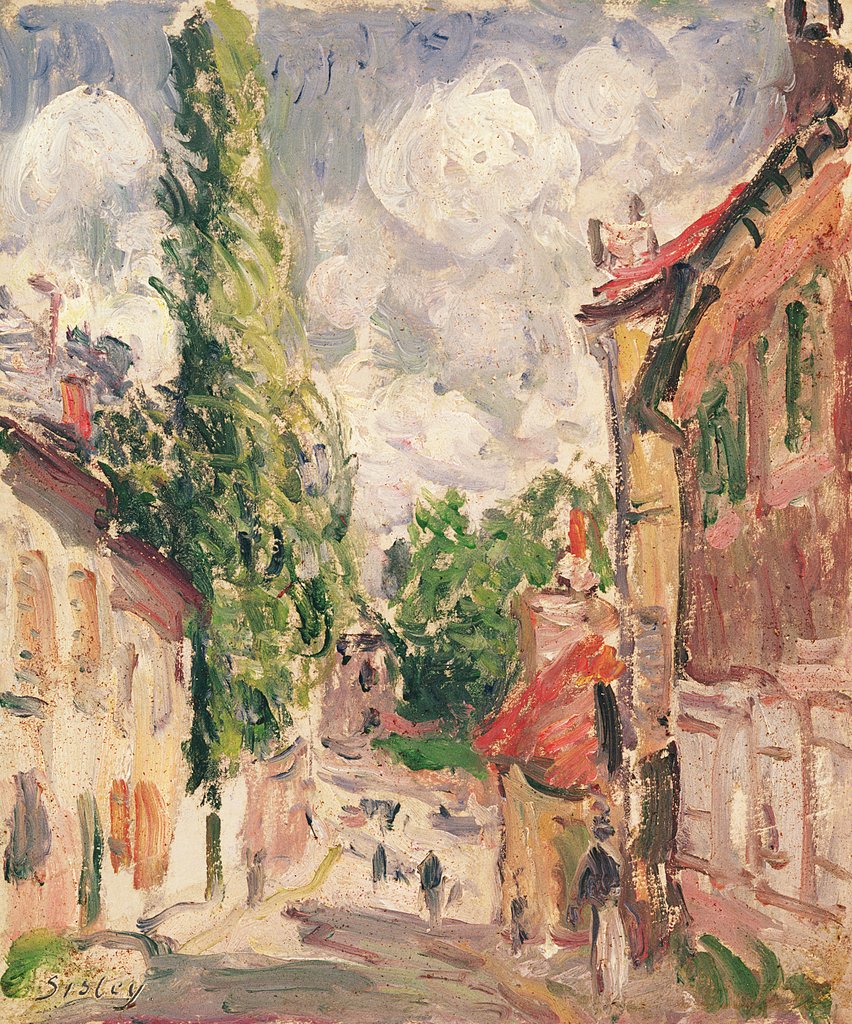 Detail of Road in a Village by Alfred Sisley