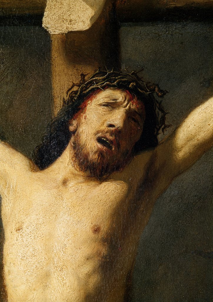 Detail of Christ on the Cross by Rembrandt Harmensz. van Rijn