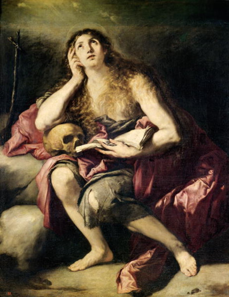 Detail of The Penitent Magdalene by Jusepe de Ribera