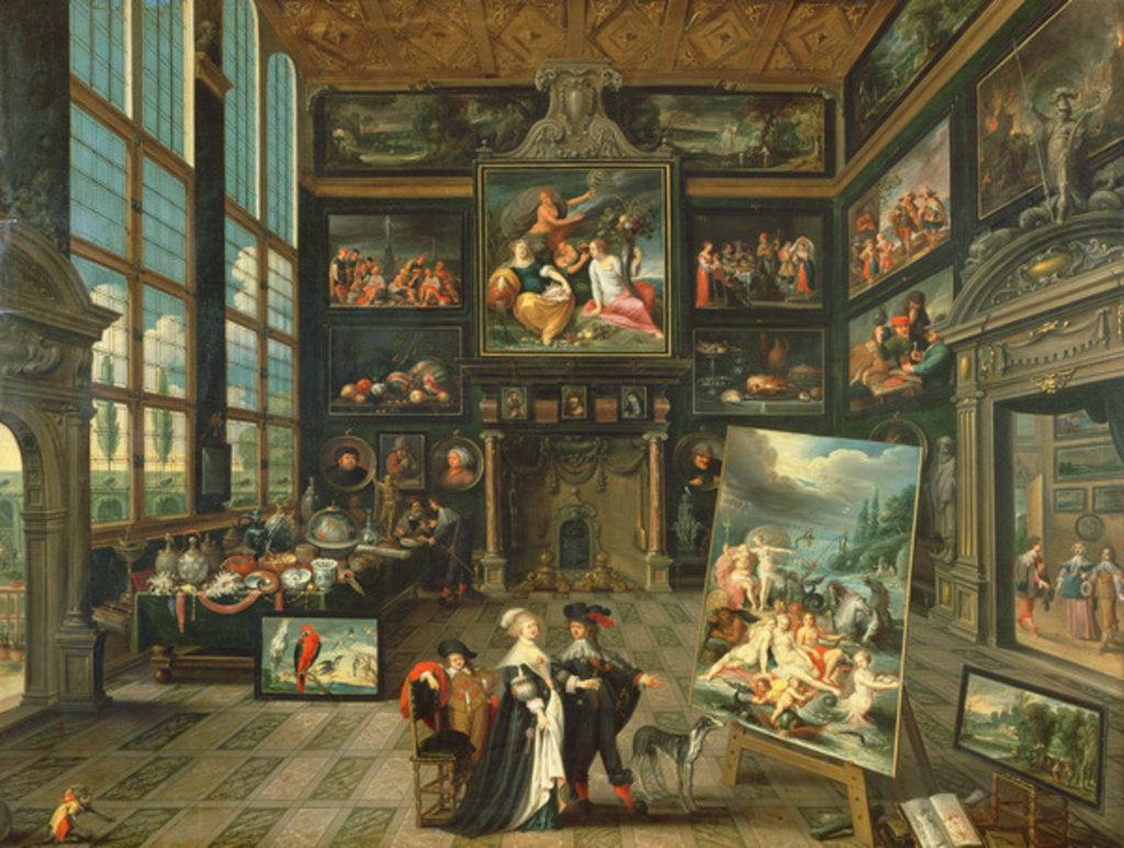 Detail of Interior of a Gallery, 1637 by Cornelis de I Baellieur