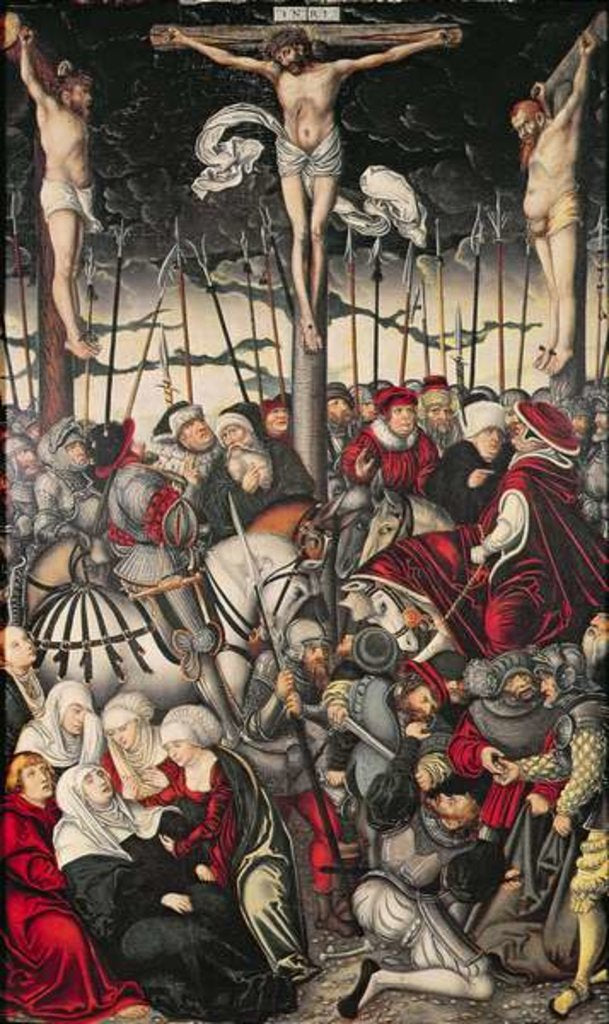 Detail of Calvary by Lucas the Elder Cranach