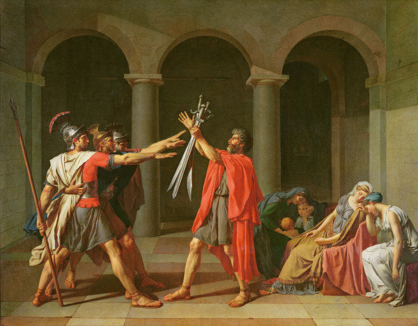 Detail of The Oath of Horatii, 1784 by Jacques Louis David