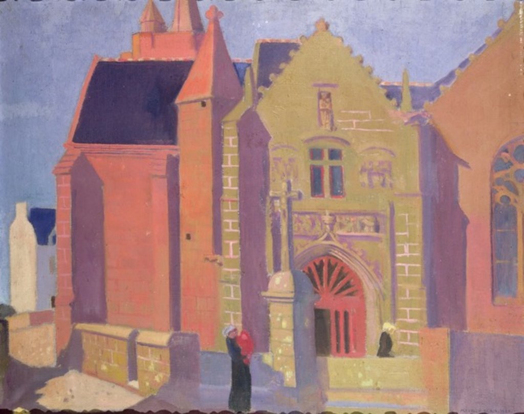 Detail of The Church of Notre-Dame de la Clarte at Perros-Guirac, 1923 by Maurice Denis