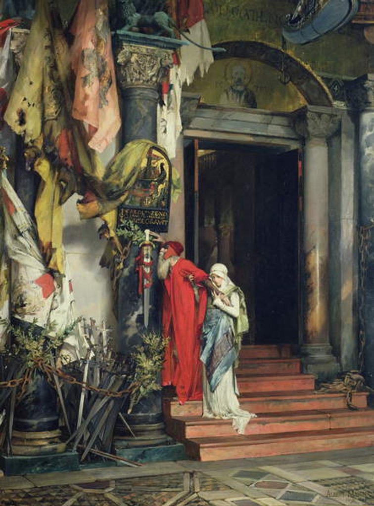 Detail of Admiral Carlo Zeno 1878 by Albert Pierre Rene Maignan