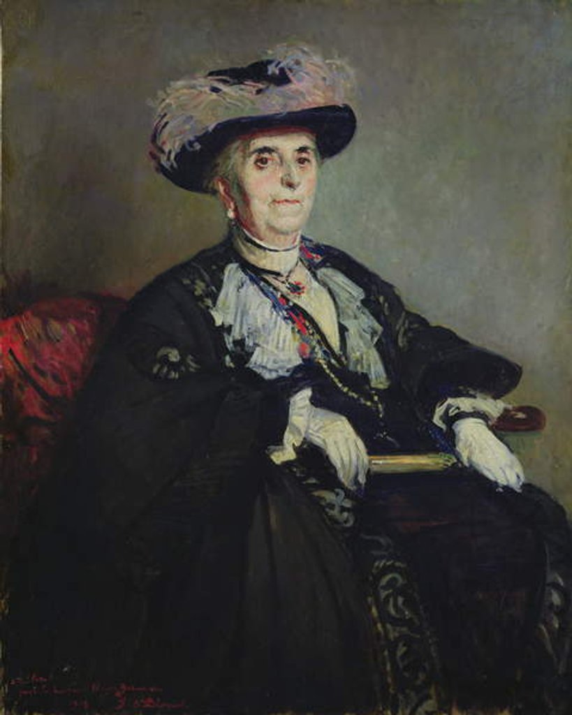 Detail of Second study for a portrait of Madame Henri Germain, 1913 by Jacques-Emile Blanche