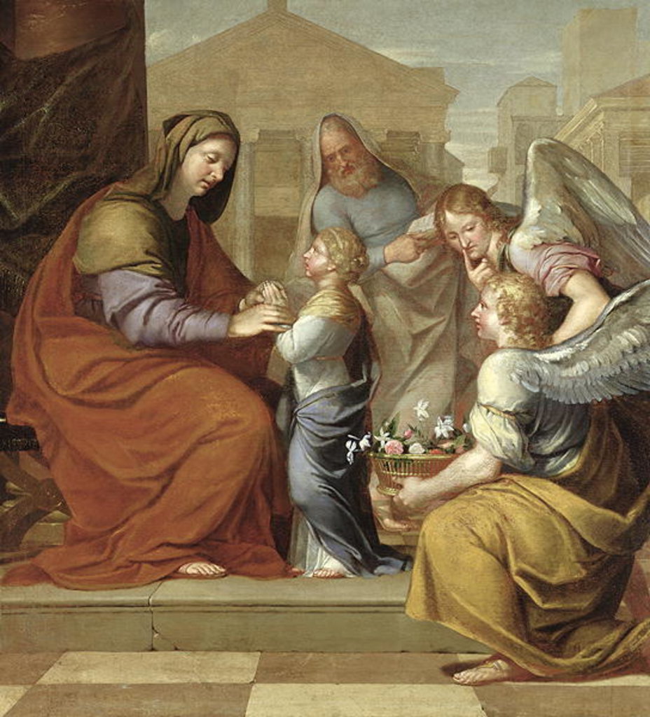 Detail of The Education of the Virgin, 1658 by Pierre Letellier