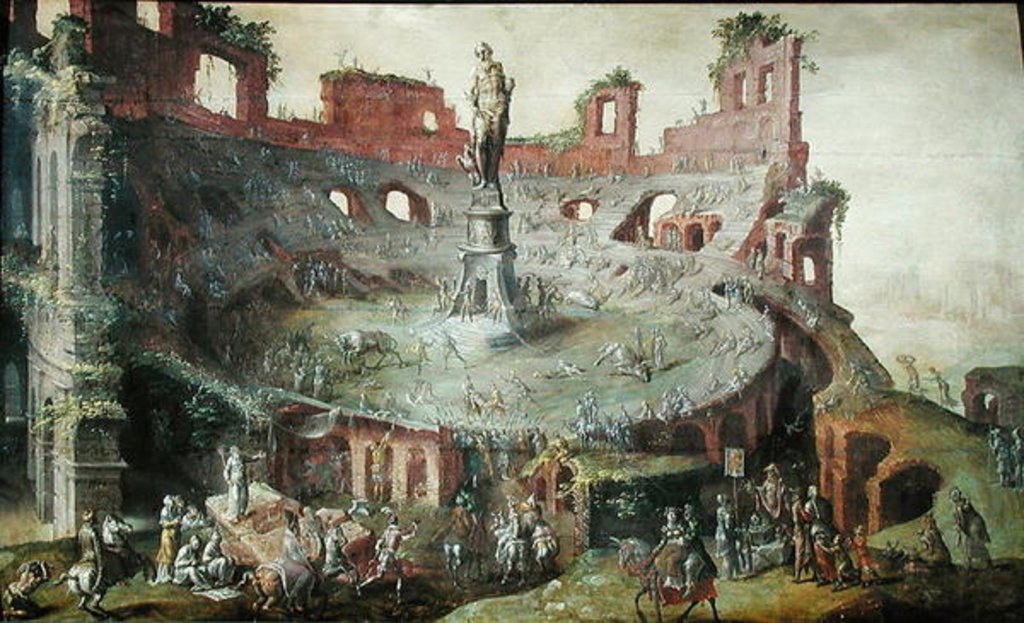 Detail of Antique Bullfighting, 1552 by Maerten van Heemskerck