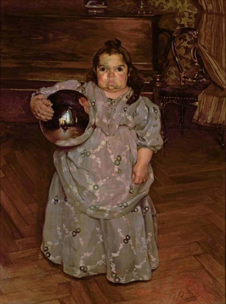 Detail of The Dwarf Dona Mercedes, 1899 by Ignacio Zuloaga y Zabaleta