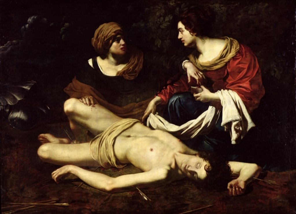Detail of St. Sebastian Tended by St. Irene by Nicolas Regnier