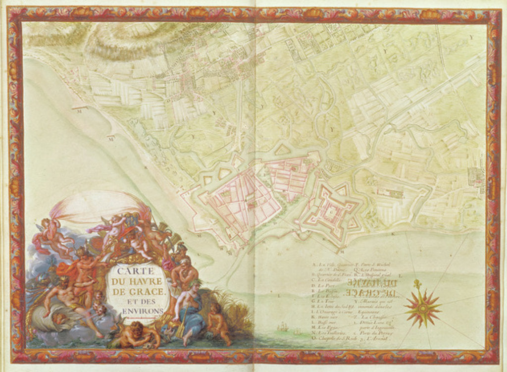 Detail of Ms. 987, fol.24 Plan of Le Havre by Sebastien Le Prestre de Vauban