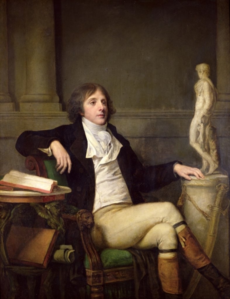 Detail of Portrait presumed to be Auguste Louis de Talleyrand c.1792 by Jean Baptiste Greuze