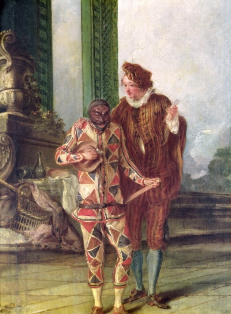 Detail of Scene from the Commedia dell'Arte by French School