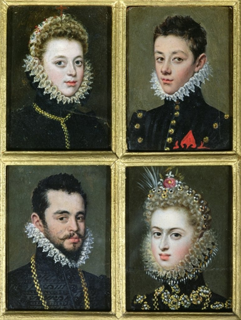 Detail of Portrait of Two Men and Two Women by Alonso (attr. to) Sanchez Coello