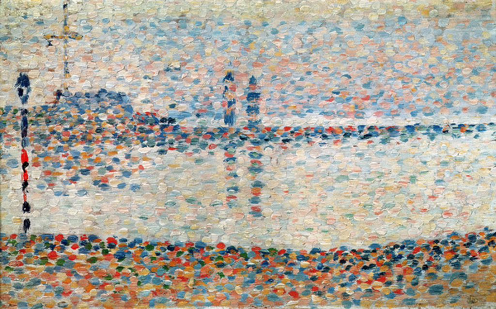 Detail of Study for 'The Channel at Gravelines, Evening', 1890 by Georges Pierre Seurat