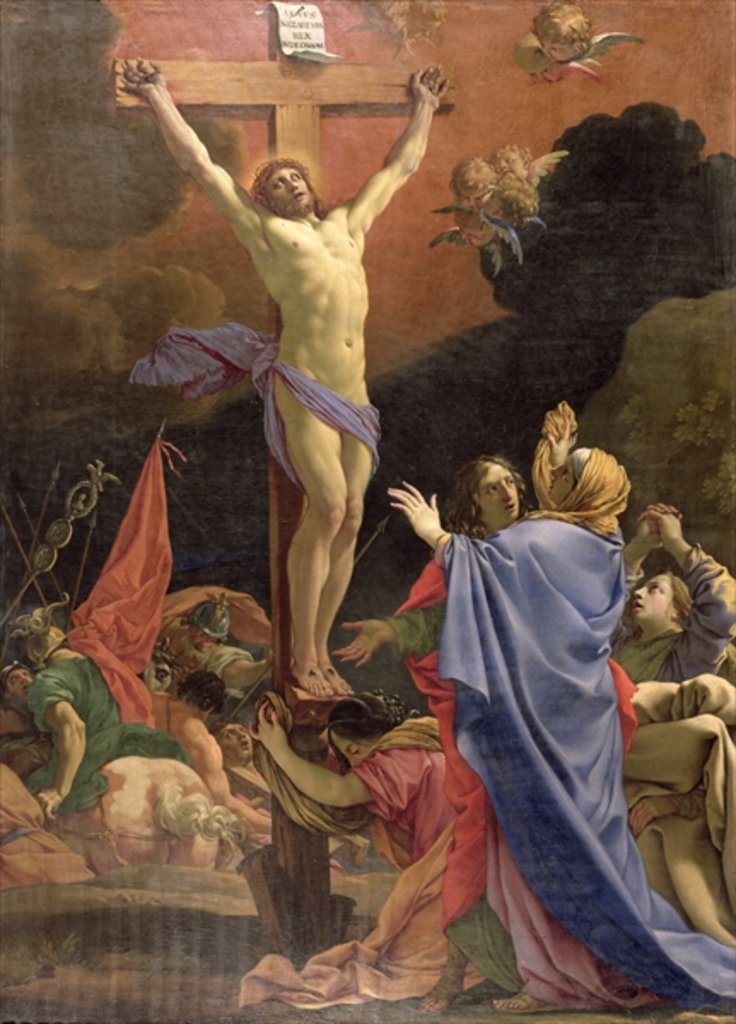 Detail of Christ on the Cross by Michel Dorigny