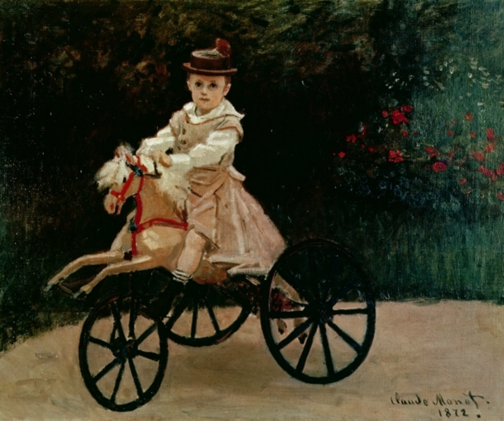 Detail of Jean Monet on his Hobby Horse, 1872 by Claude Monet