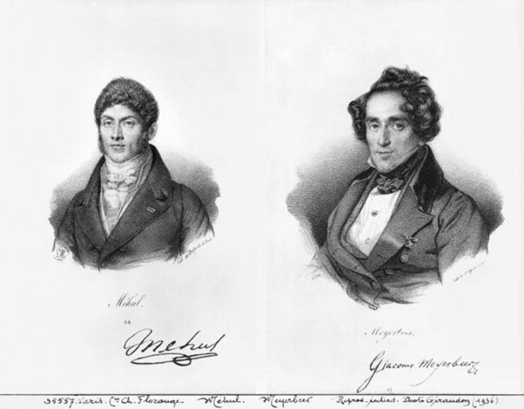 Detail of Etienne Mehul and Giacomo Meyerbeer by Francois Seraphin Delpech