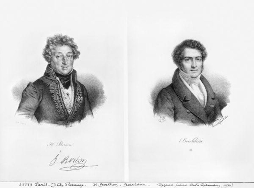 Detail of Henri Montan Berton and Francois Adrien Boieldieu by Francois Seraphin Delpech
