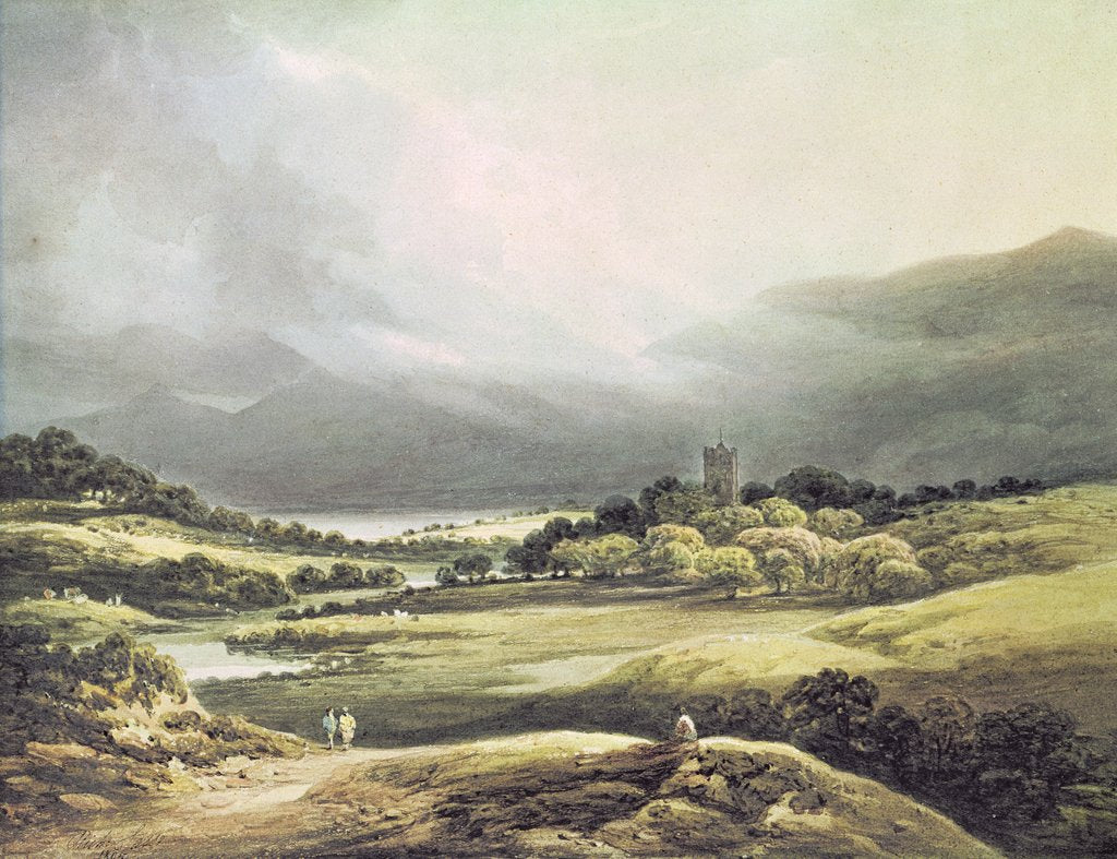 Detail of View of Dunloe Castle, Killarney by Richard Sasse