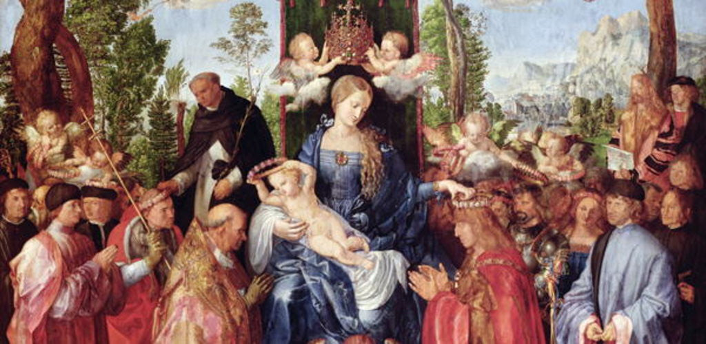 Detail of The Feast of the Rose Garlands by Albrecht Dürer or Duerer