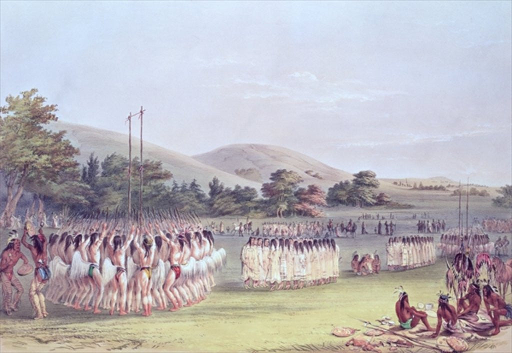 Detail of Choctaw Ball-Play Dance by George Catlin