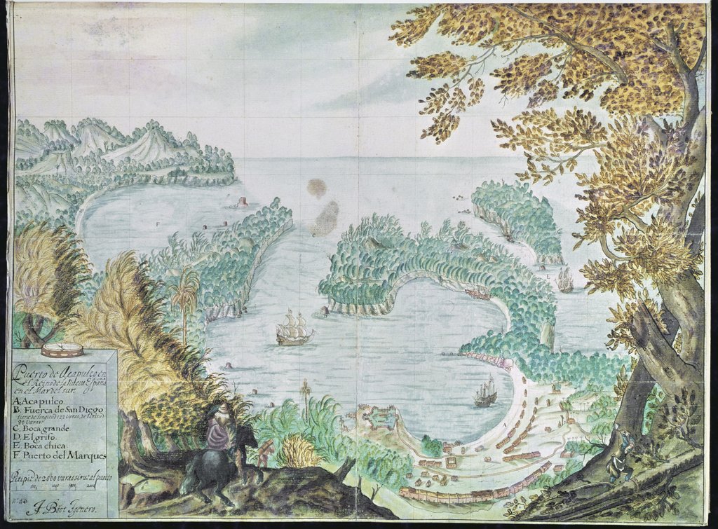 Detail of View of the Port of Acapulco by French School