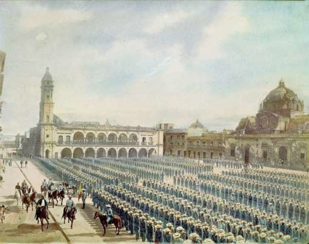 Detail of The Spanish Expeditionary Corps in Vera Cruz in 1862 Under the Orders of General Juan Prim y Prats by Daries