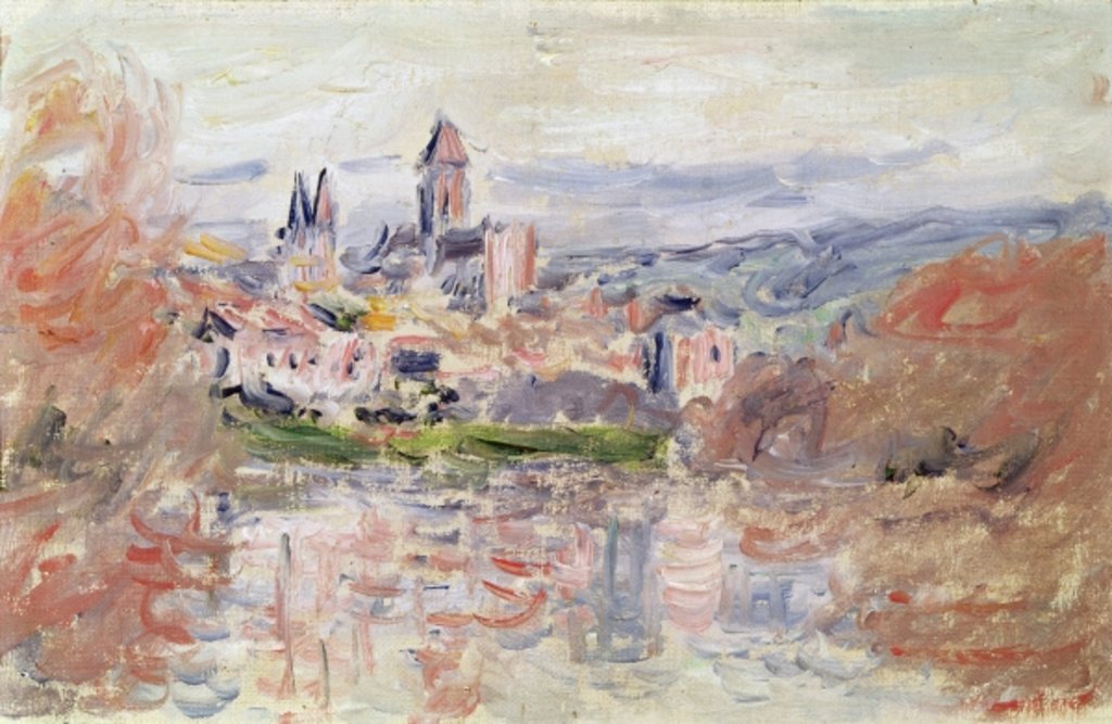 Detail of The Village of Vetheuil, c.1881 by Claude Monet