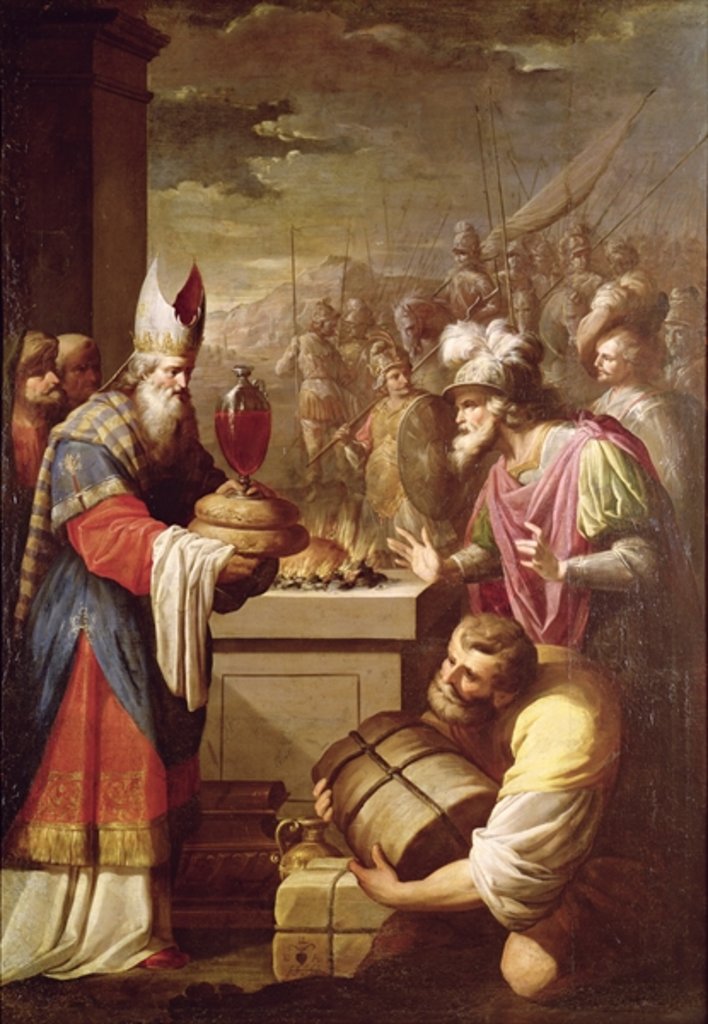 Detail of Melchizedek Offering Bread and Wine by French School