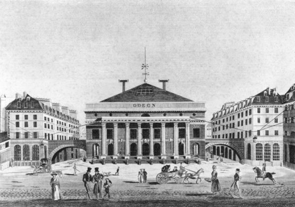 Detail of The Theatre de l'Odeon, 1830 by French School