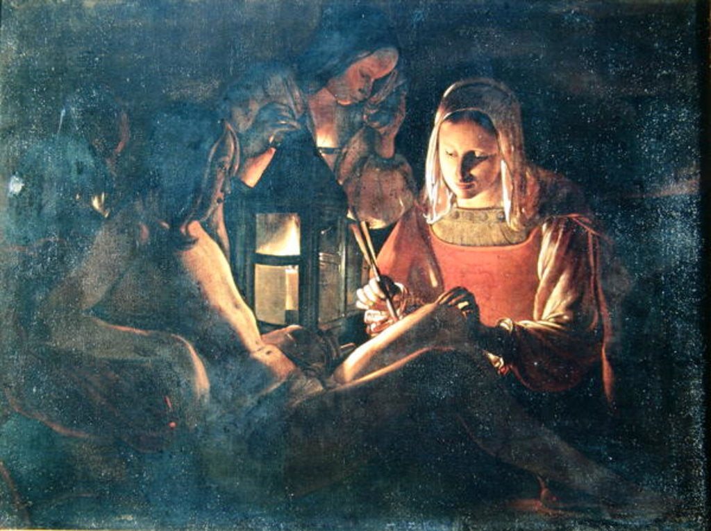 Detail of St. Sebastian Tended by Irene, c.1638-39 by Georges de la (studio of) Tour