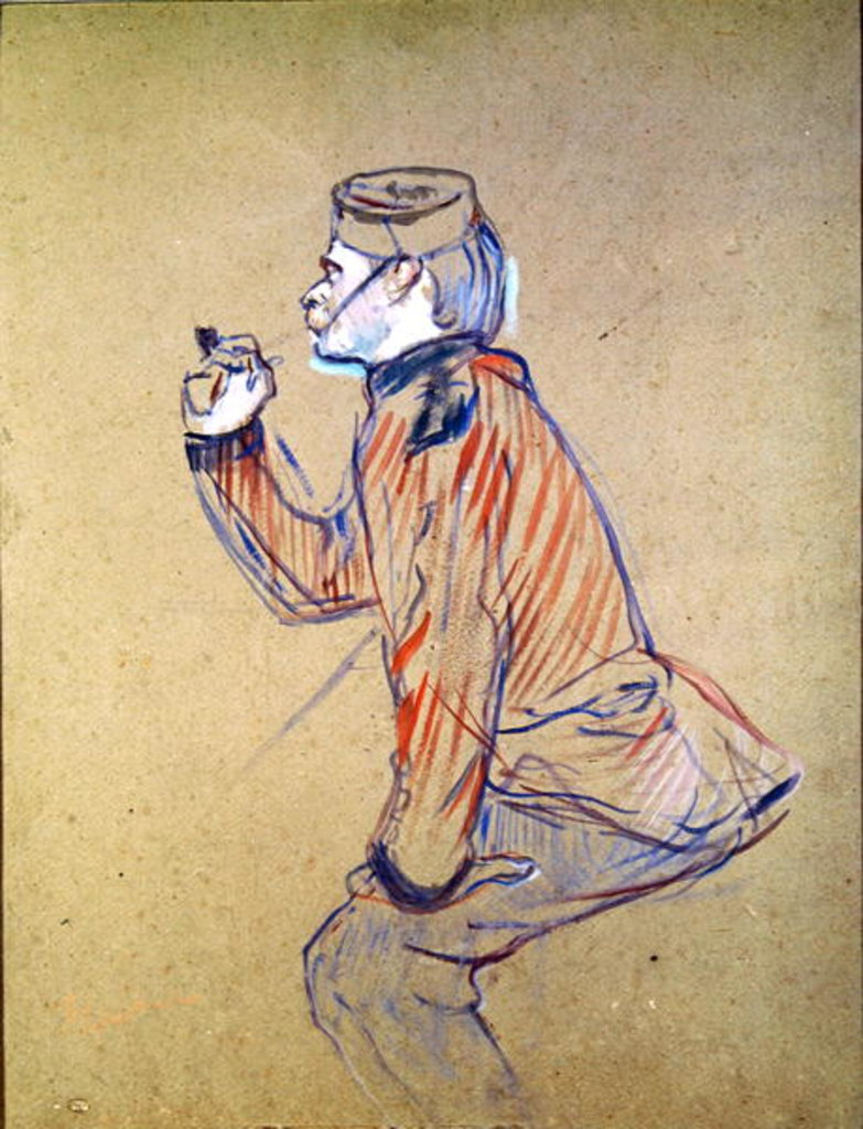 Detail of English Soldier Smoking a Pipe, 1898 by Henri de Toulouse-Lautrec