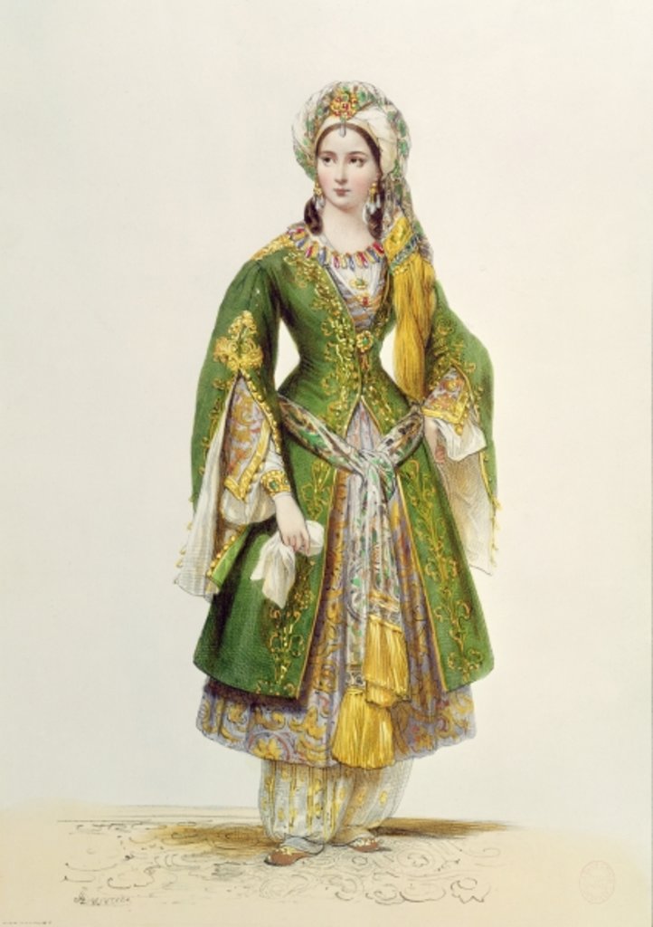Detail of Mademoiselle Rachel as Roxane in 'Bajazet' by Jean Racine by Achille Deveria