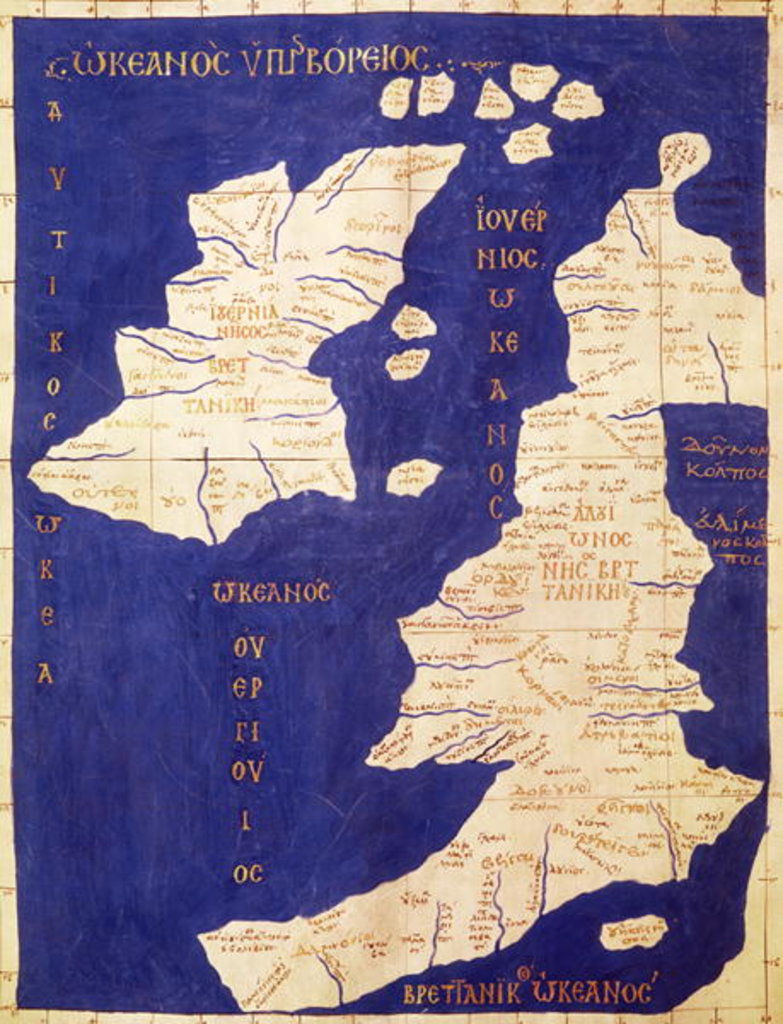 Detail of Map of the British Isles by (after) Ptolemy